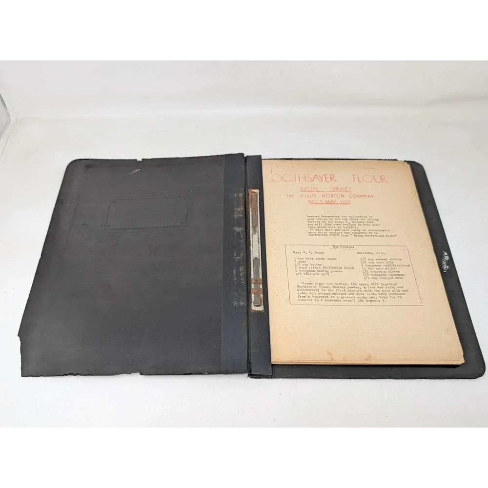 Vintage Soothsayer Flour Home Recipes Cookbook 1939 Antique 1930s Bread Dessert